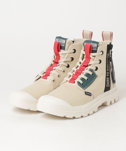 PALLADIUM（パラディウム）の「PALLADIUM/パラディウム PAMPA HI OVERLAB2（スニーカー・メンズ・ブラック/カーキ/ベージュ/ホワイト/グレー/アイボリー・23cm/23.5cm/24cm/24.5cm/25cm/25.5cm/26cm/26.5cm/27cm/27.5cm/28cm/22.5cm）」の3枚目の写真