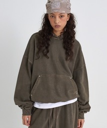 BLACKUP | [B-BASIC] ピグメントヘビースウェットオーバーフィットフーディ(パーカー)