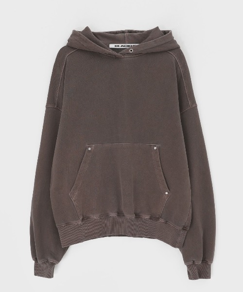 BLACKUP（ブラックアップ）の「[B-BASIC] ピグメントヘビースウェットオーバーフィットフーディ（パーカー・レディース・ブラウン/チャコール/ワイン・FREE）」の16枚目の写真