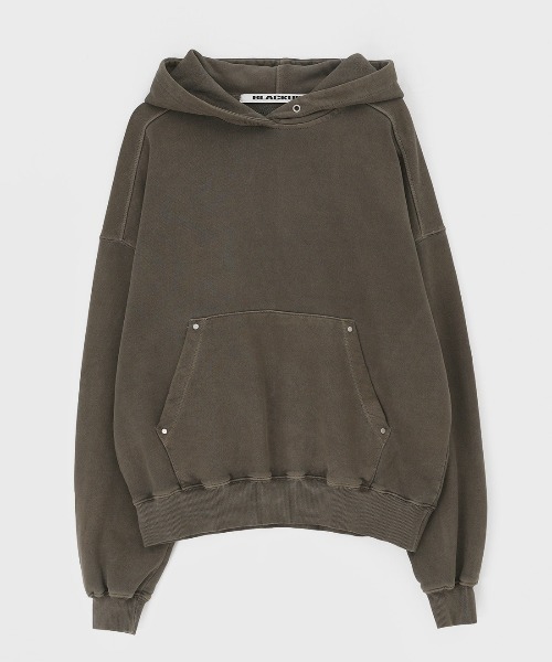 BLACKUP（ブラックアップ）の「[B-BASIC] ピグメントヘビースウェットオーバーフィットフーディ（パーカー・レディース・ブラウン/チャコール/ワイン・FREE）」の15枚目の写真