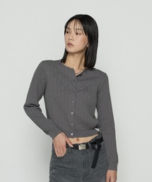 COMME CA（コムサ）の「コットンダルストレッチ ケーブルカーディガン（カーディガン/ボレロ）」