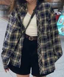 オーバーサイズチェック柄シャツ