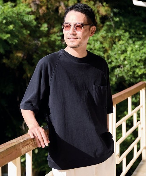 Sunny clouds(サニークラウズ)の「サニークラウズ ミニ裏毛で作ったTシャツ〈メンズ〉(Tシャツ/カットソー・メンズ・ホワイト/杢グレー/ネイビー・M/L)」の3枚目の写真