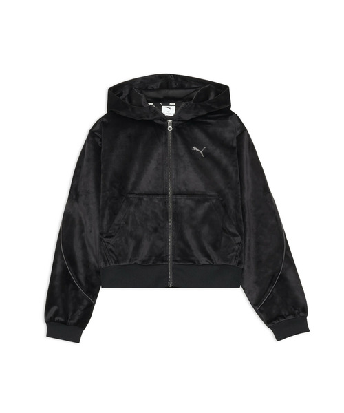 PUMA(プーマ)の「PUMA プーマ ウィメンズ CORE HERITAGE ベロア ジャケット(ジャージ・レディース・ブラック/オフホワイト/ダークグレー・LARGE/X-LARGE/MEDIUM/SMALL)」の9枚目の写真