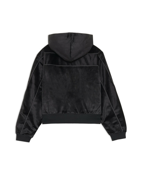 PUMA(プーマ)の「PUMA プーマ ウィメンズ CORE HERITAGE ベロア ジャケット(ジャージ・レディース・ブラック/オフホワイト/ダークグレー・LARGE/X-LARGE/MEDIUM/SMALL)」の8枚目の写真