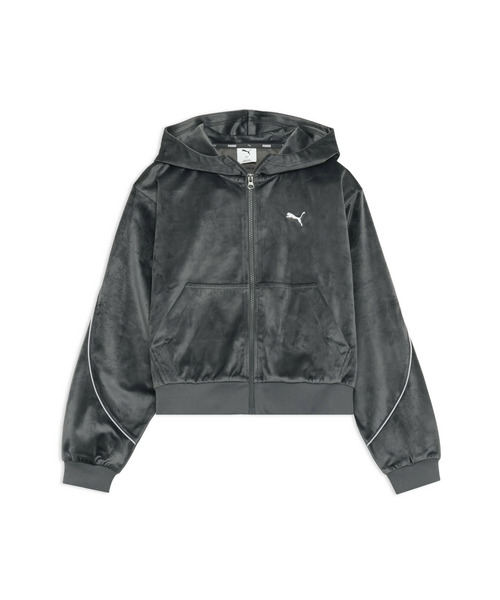 PUMA(プーマ)の「PUMA プーマ ウィメンズ CORE HERITAGE ベロア ジャケット(ジャージ・レディース・ブラック/オフホワイト/ダークグレー・LARGE/X-LARGE/MEDIUM/SMALL)」の19枚目の写真