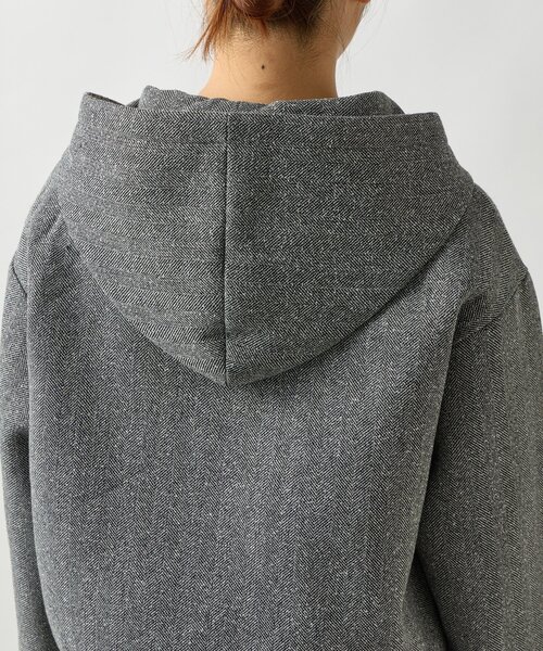 un dix cors（アンディコール）の「《こなれ感を演出》ツイードボンディングパーカー（パーカー・レディース・グレー・FREE）」の12枚目の写真