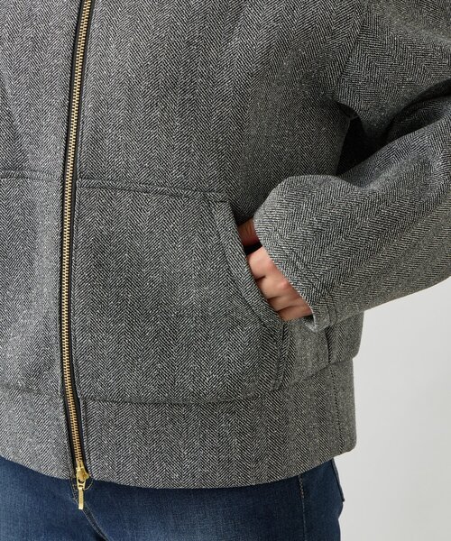 un dix cors（アンディコール）の「《こなれ感を演出》ツイードボンディングパーカー（パーカー・レディース・グレー・FREE）」の14枚目の写真