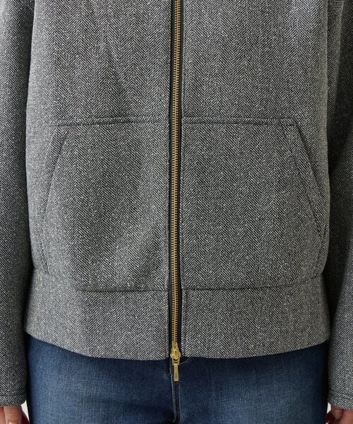 un dix cors（アンディコール）の「《こなれ感を演出》ツイードボンディングパーカー（パーカー・レディース・グレー・FREE）」の15枚目の写真