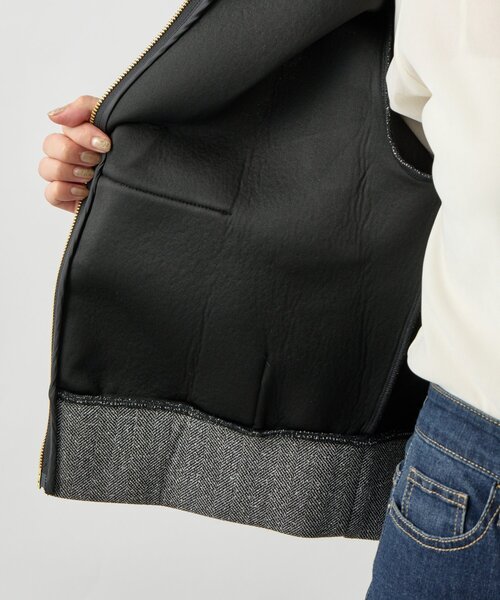 un dix cors（アンディコール）の「《こなれ感を演出》ツイードボンディングパーカー（パーカー・レディース・グレー・FREE）」の17枚目の写真