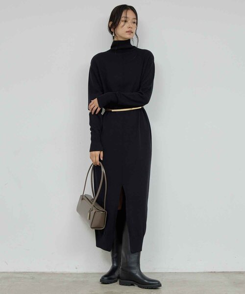 極美品 ガリャルダガランテ 25AW ニットタートルワンピース 前後2way 2way】 ニットタートルワンピース（ワンピース）｜GALLARDAGALANTE（ガ