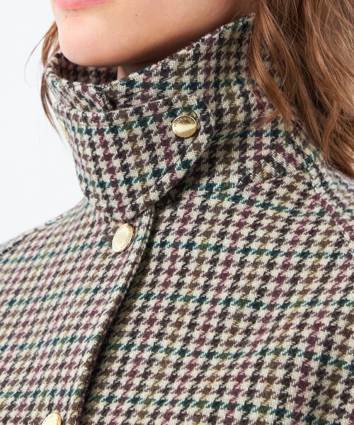 MACKINTOSH PHILOSOPHY(マッキントッシュ フィロソフィー)の「【WEB&一部店舗限定】【WELBURY SHORT(ウェルベリーショート)】HEAT TWEED製(ステンカラーコート・レディース・チャコールグレー/ブラウン・38)」の8枚目の写真