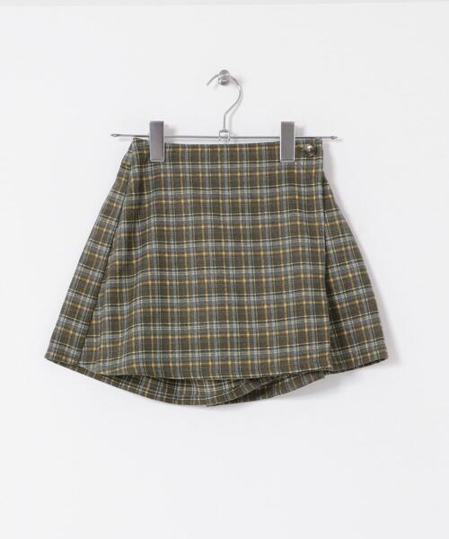 URBAN RESEARCH DOORS（アーバンリサーチドアーズ）の「『WEB/一部店舗限定サイズ』チェックラップキュロット(KIDS)（その他パンツ・キッズ・イエロー系その他/ブルー系その他・135/150/105/120）」の4枚目の写真