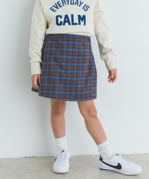 ＊キュロット＊ セール】『WEB/一部店舗限定サイズ』チェックラップキュロット