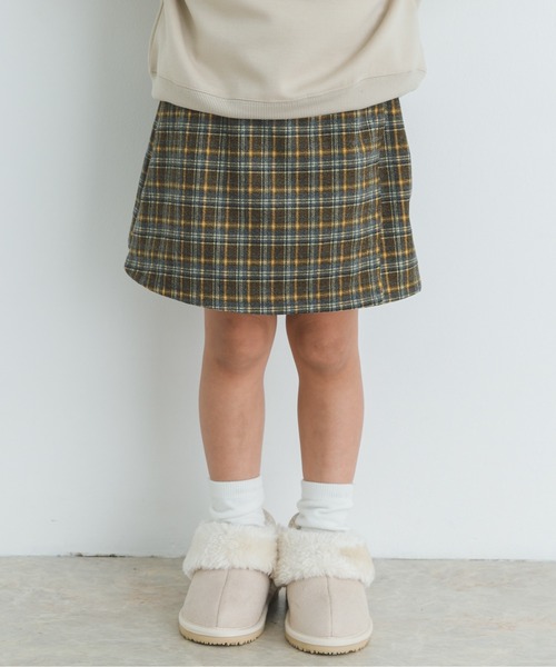セール】『WEB/一部店舗限定サイズ』チェックラップキュロット(KIDS