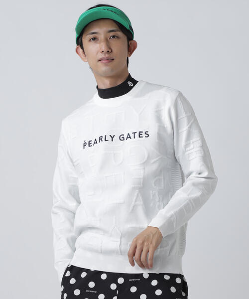 PEARLY GATES(パーリーゲイツ)の「【PEARLY GATES】14Gクルーネックニットプルオーバー <ジャガードロゴ総柄>(ニット/セーター・メンズ・ネイビー/グリーン/ホワイト・LARGE/X-LARGE/MEDIUM)」の17枚目の写真