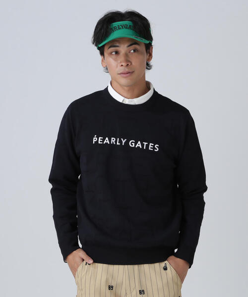 PEARLY GATES(パーリーゲイツ)の「【PEARLY GATES】14Gクルーネックニットプルオーバー <ジャガードロゴ総柄>(ニット/セーター・メンズ・ネイビー/グリーン/ホワイト・LARGE/X-LARGE/MEDIUM)」の21枚目の写真