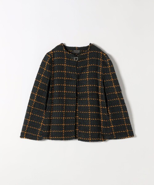 John branigan(ジョンブラニガン)の「john Branigan: チェック ポンチョ(ポンチョ・レディース・レッド/イエロー系その他・ONE SIZE)」の2枚目の写真