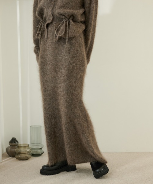 LAULEN(ローレン)の「mohair mermaid long knit skirt /モヘアマーメイドロングニットスカート(スカート・レディース・モカ/チャコールグレー・FREE)」の21枚目の写真