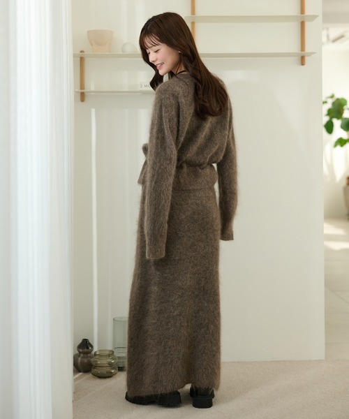 mohair mermaid long knit skirt /モヘアマーメイドロングニット