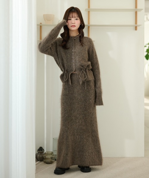LAULEN(ローレン)の「mohair mermaid long knit skirt /モヘアマーメイドロングニットスカート(スカート・レディース・モカ/チャコールグレー・FREE)」の13枚目の写真