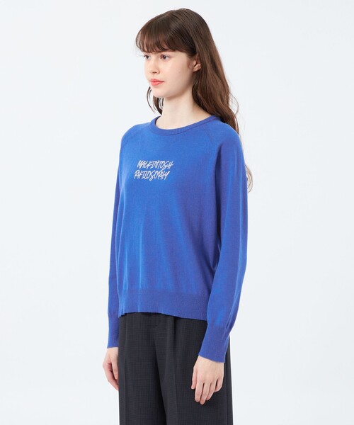 MACKINTOSH PHILOSOPHY(マッキントッシュ フィロソフィー)の「ライティングロゴニット(ニット/セーター・レディース・ブラウン/ライトブルー/グレー系その他・38)」の7枚目の写真