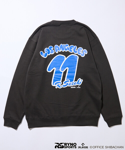 FREAK'S STORE(フリークスストア)の「限定展開 SKATER JOHN/スケータージョン SKATER JOHN × RYNO SPORTS × MLB PLAYERS SASAKI 11 バックプリントスウェット(スウェット・メンズ・アッシュグレー/ブルー/スミクロ・MEDIUM/X-LARGE/SMALL/LARGE)」の3枚目の写真