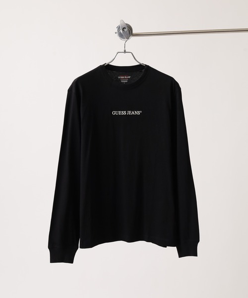 GUESS JEANS（ゲスジーンズ）の「GUESS JEANS GJ LS CN REG EMBRO TEE ゲス刺繍ロゴ 長袖Tシャツ（Tシャツ/カットソー・メンズ・ホワイト/ブラック・XL/S/L）」の8枚目の写真