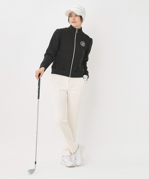 ニットコンビパデットブルゾン（ブルゾン）｜adabat（アダバット）の