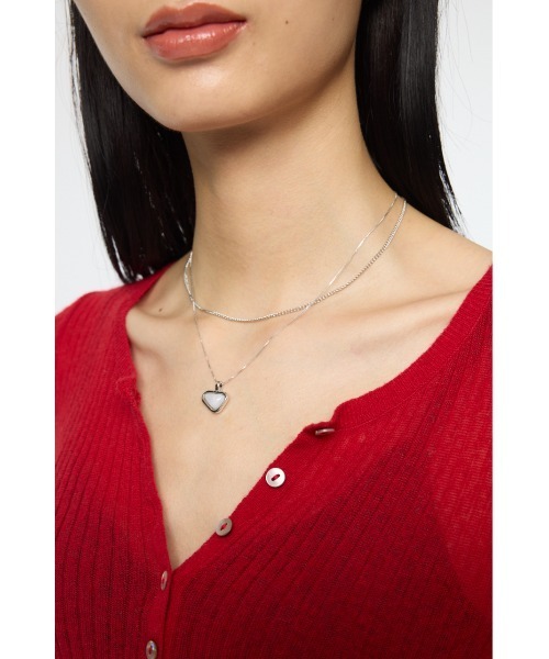 MOUSSY（マウジー）の「CLEAR MARBLE ネックレス（ネックレス・レディース・ゴールド/シルバー・FREE）」の2枚目の写真