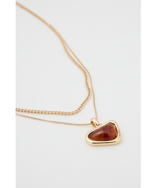 MOUSSY（マウジー）の「CLEAR MARBLE ネックレス（ネックレス・レディース・ゴールド/シルバー・FREE）」の5枚目の写真