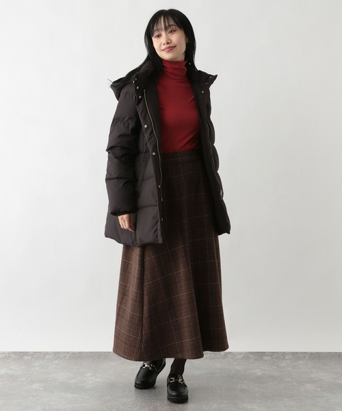 FOUND GOOD（ファウンドグッド）の「2WAYフードダウンJK（ダウンジャケット/コート・レディース・ブラウン系3/アイボリー/ブラック・S/L/M）」の7枚目の写真