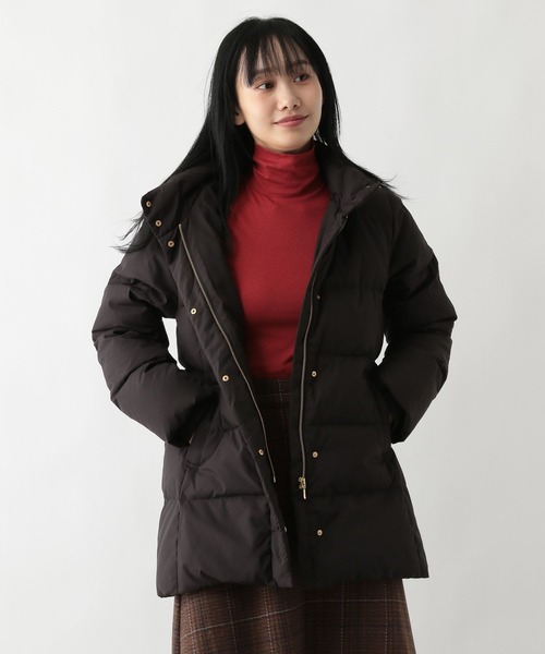 FOUND GOOD（ファウンドグッド）の「2WAYフードダウンJK（ダウンジャケット/コート・レディース・ブラウン系3/アイボリー/ブラック・S/L/M）」の8枚目の写真