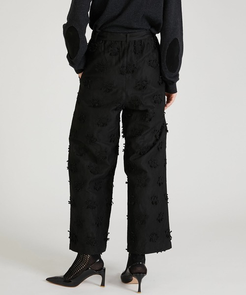 パンツ crinkle crinkle crinkle embroidery pants セール】【crinkle crinkle crinkle】3D embroidery twill easy pants
