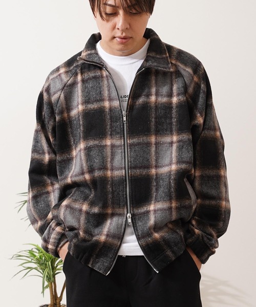 セール】オンブレチェック ドルマン ジャケット / Ombre Check Dolman