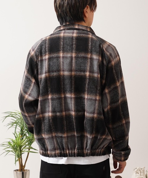 オンブレチェック ドルマン ジャケット / Ombre Check Dolman Jacket