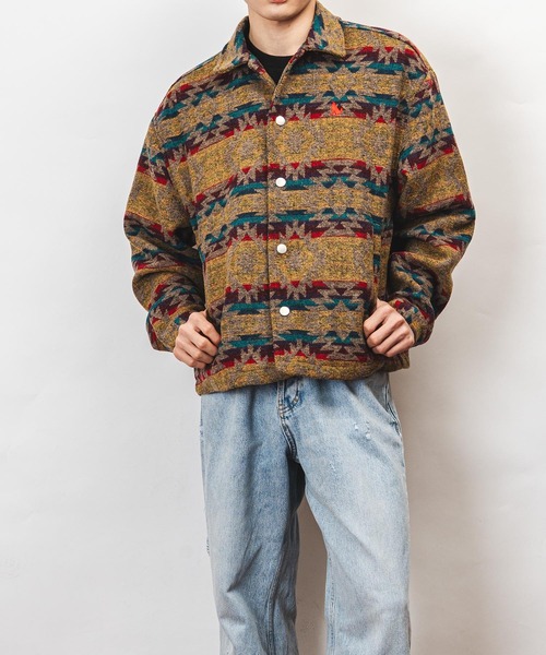 garsonwave(ギャルソンウェーブ)の「Healthknit Product ヘルスニットプロダクト コヨーテ 刺繍 オルテガ柄 ジャケット(GW)(その他アウター・メンズ・ブラック/ブラウン・M/L/XL)」の18枚目の写真
