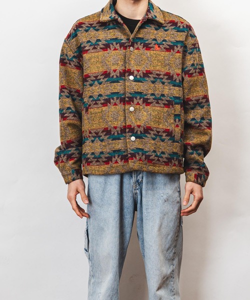garsonwave(ギャルソンウェーブ)の「Healthknit Product ヘルスニットプロダクト コヨーテ 刺繍 オルテガ柄 ジャケット(GW)(その他アウター・メンズ・ブラック/ブラウン・M/L/XL)」の19枚目の写真