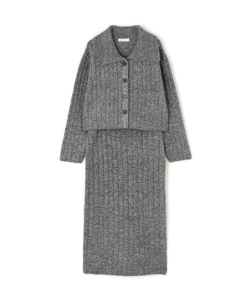 NATURAL BEAUTY BASIC（ナチュラルビューティーベーシック）の「◇スパンコールラメニットセットアップ（ワンピース・レディース・グレー/ブルー・P/S/MEDIUM）」の3枚目の写真