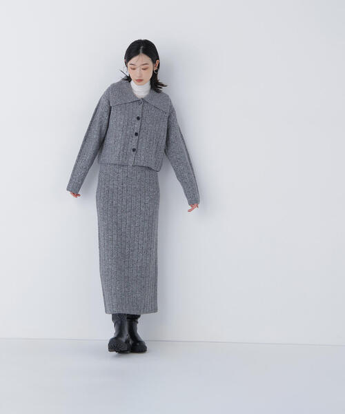 NATURAL BEAUTY BASIC（ナチュラルビューティーベーシック）の「◇スパンコールラメニットセットアップ（ワンピース・レディース・グレー/ブルー・P/S/MEDIUM）」の6枚目の写真