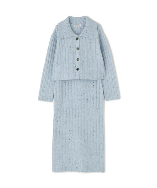 NATURAL BEAUTY BASIC（ナチュラルビューティーベーシック）の「◇スパンコールラメニットセットアップ（ワンピース・レディース・グレー/ブルー・P/S/MEDIUM）」の12枚目の写真