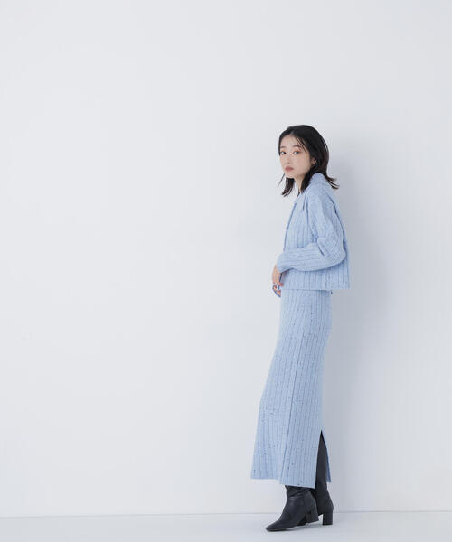 NATURAL BEAUTY BASIC（ナチュラルビューティーベーシック）の「◇スパンコールラメニットセットアップ（ワンピース・レディース・グレー/ブルー・P/S/MEDIUM）」の16枚目の写真