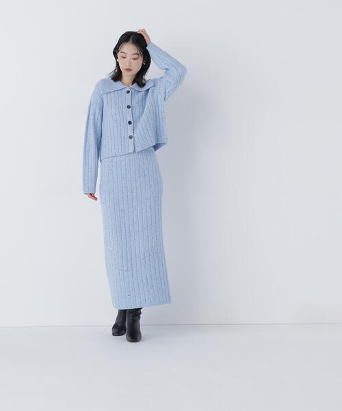 NATURAL BEAUTY BASIC（ナチュラルビューティーベーシック）の「◇スパンコールラメニットセットアップ（ワンピース・レディース・グレー/ブルー・P/S/MEDIUM）」の18枚目の写真