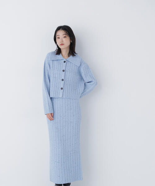 NATURAL BEAUTY BASIC（ナチュラルビューティーベーシック）の「◇スパンコールラメニットセットアップ（ワンピース・レディース・グレー/ブルー・P/S/MEDIUM）」の19枚目の写真