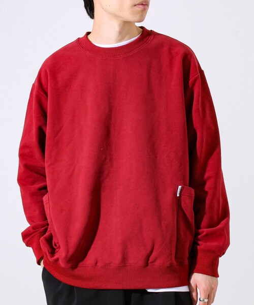 GLOSTER（グロスター）の「【ディテールで差がつく】バックステッチサイドポケットスウェット（スウェット・メンズ・ブラック/ボルドー/グレー/オリーブ・S/M/L）」の4枚目の写真