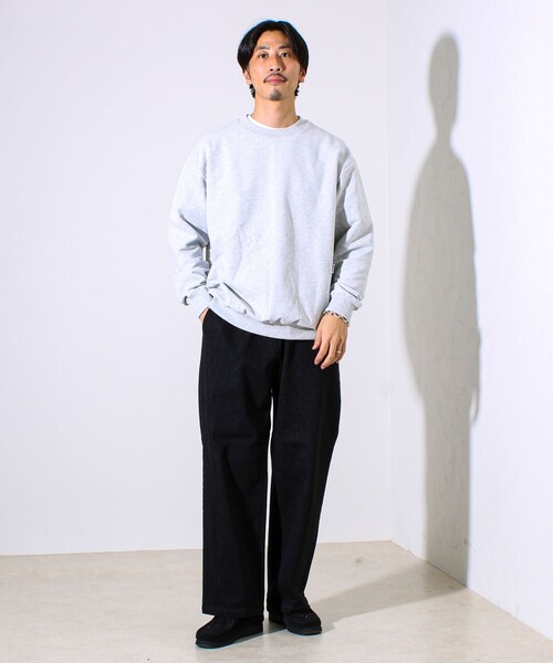 GLOSTER（グロスター）の「【ディテールで差がつく】バックステッチサイドポケットスウェット（スウェット・メンズ・ブラック/ボルドー/グレー/オリーブ・S/M/L）」の12枚目の写真