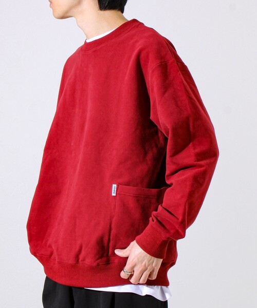 GLOSTER（グロスター）の「【ディテールで差がつく】バックステッチサイドポケットスウェット（スウェット・メンズ・ブラック/ボルドー/グレー/オリーブ・S/M/L）」の13枚目の写真