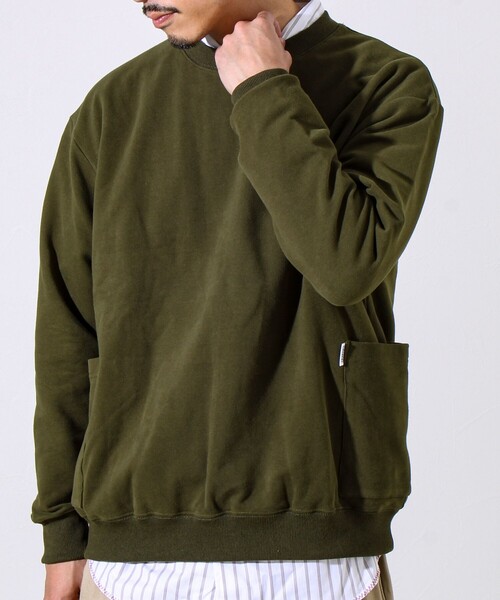 GLOSTER（グロスター）の「【ディテールで差がつく】バックステッチサイドポケットスウェット（スウェット・メンズ・ブラック/ボルドー/グレー/オリーブ・S/M/L）」の17枚目の写真