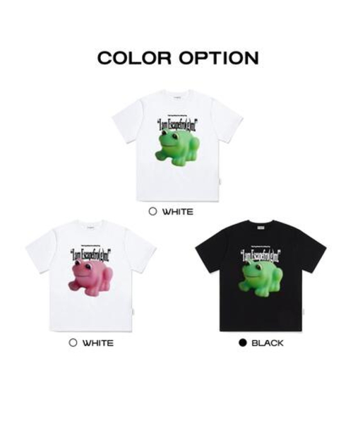 ESCAPEFROM（エスケープフロム）の「グリーンフロッグプリントオーバーサイズ半袖Tシャツホワイト（Tシャツ/カットソー・レディース・その他・SMALL/MEDIUM/LARGE）」の6枚目の写真
