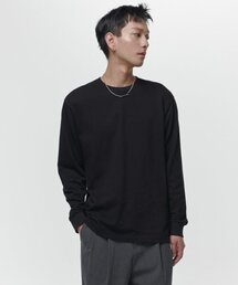 クルーネック長袖Tシャツ[ブラック]